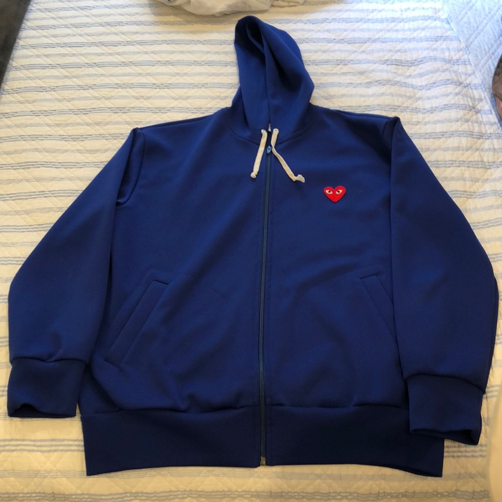 Authentic Comme des garçons XL blue/red zip up